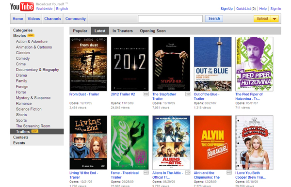 Youtube Moive Trailers Youtube Moive Trailers
