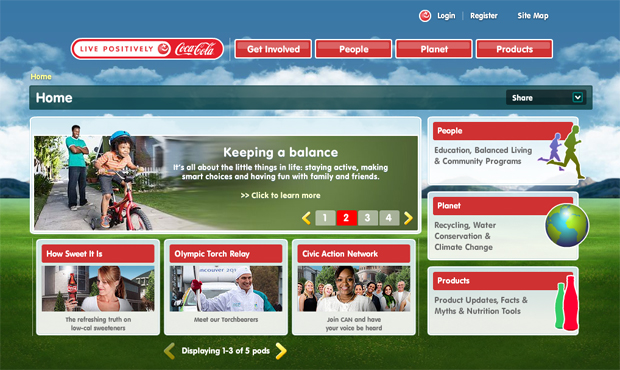 Coke live positivelively homepage