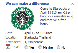 Starbucks Ads with Special Event