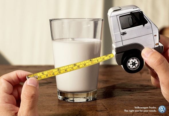 Volkswagen กับไอเดีย Print ad ให้กับรถบรรทุก