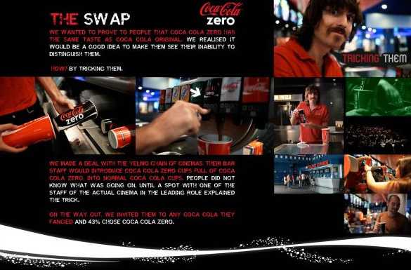 ในเมื่อโฆษณาแล้วคุณไม่เชื่อ Coke zero ขอพิสูจน์ด้วยแคมเปญ The Swap!