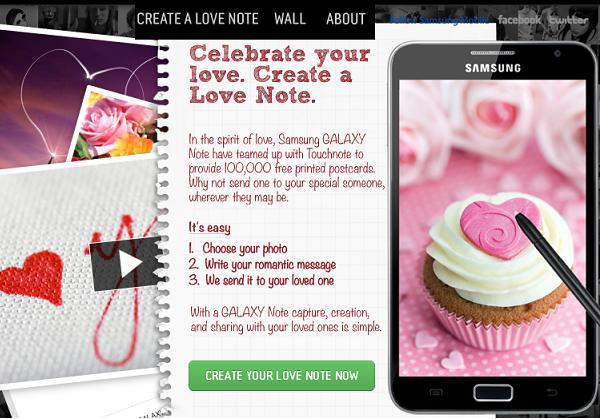 Samsung อาสาส่งโน้ตรัก