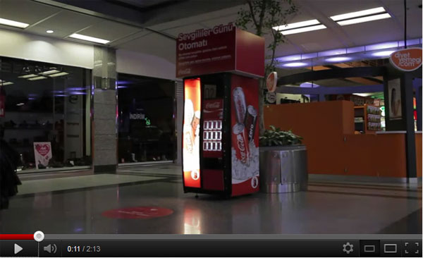 Coca-Cola Happiness Machine on Valentine's day