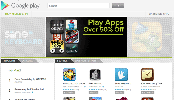 Android Market ปรับโฉม+เปลี่ยนชื่อ เป็น Google Play Store