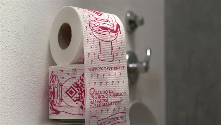 #ToiletThink QR Code มาร์เก็ตติ้งบนกระดาษชำระ