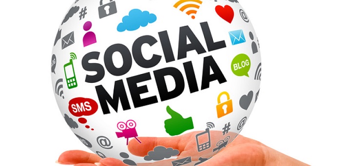 Hand holding a Social Media 3d Sphere