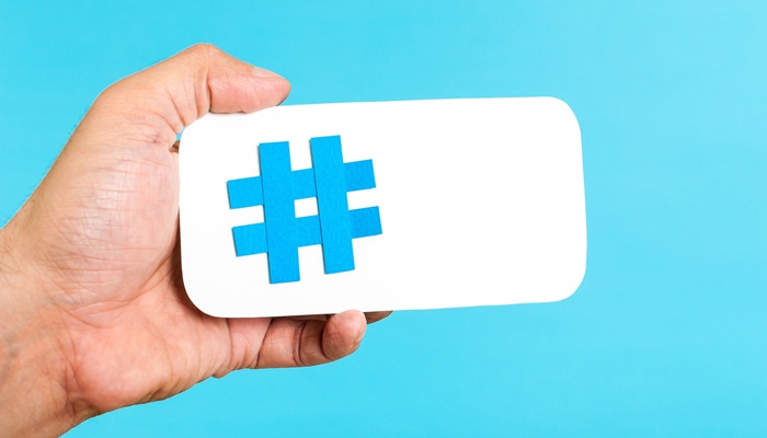 Mobile Hashtag Horizontal Concept
