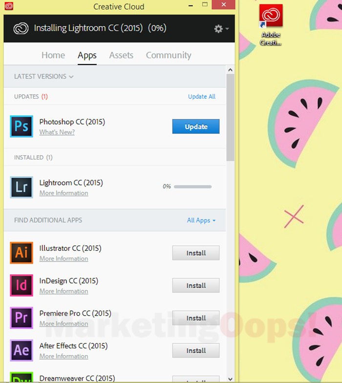 installing lightroom