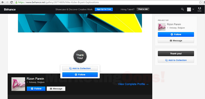 thank you behance nike
