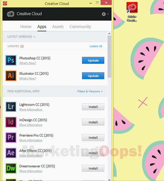 หน้า apps