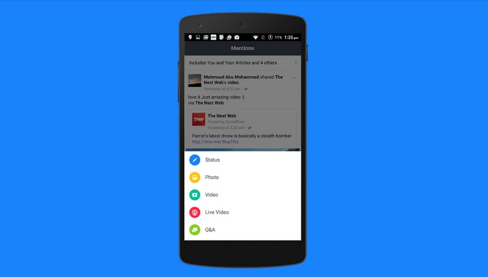 Facebook application