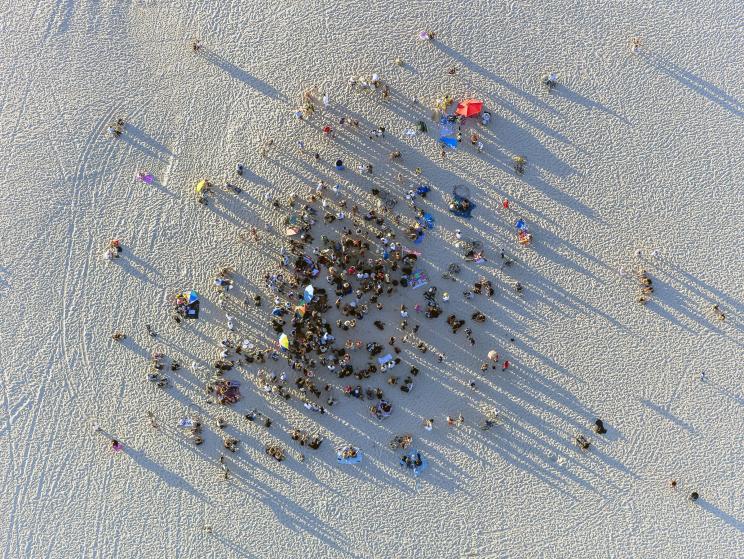 Parks and Recreation: Helicopter aerial photographs show where humans gather, America - 2015