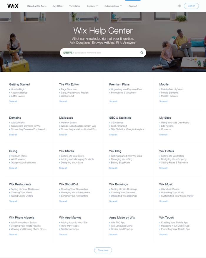 wix help center