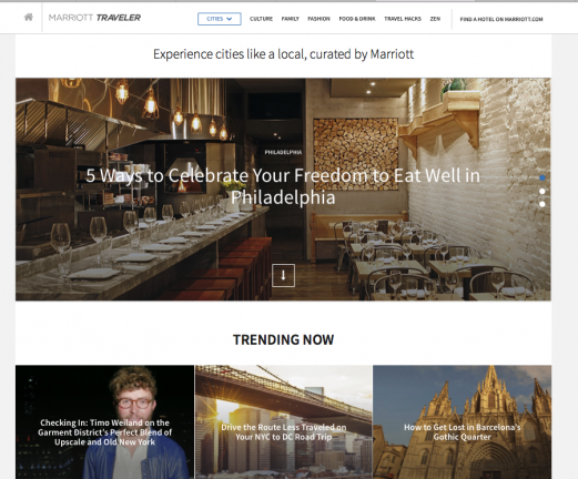traveler.marriott.com ของโรงแรม Marriott