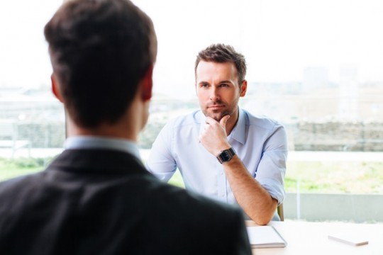 Manager and a candidate in a job interview