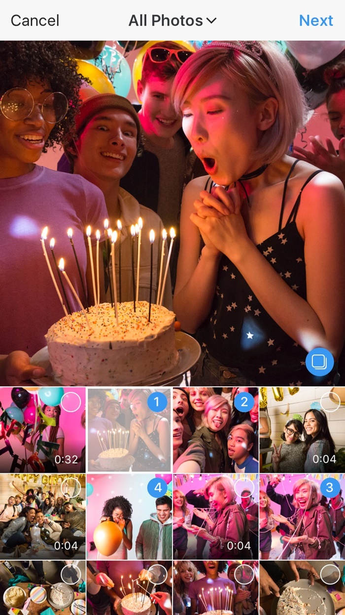 InstagramSelectMultiplePhotosVideos