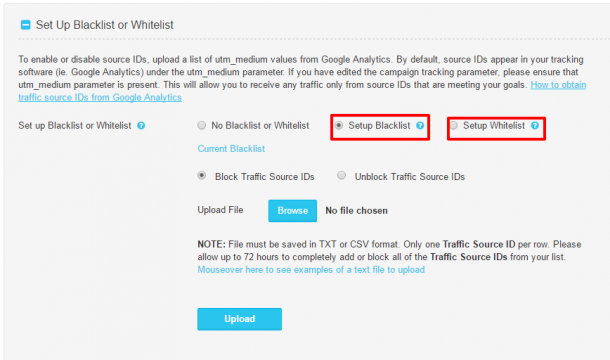 Blacklist-Whitelist-Nativeads