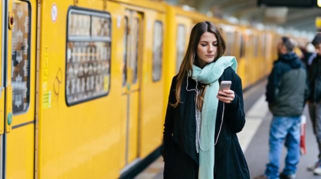 Woman using Technology