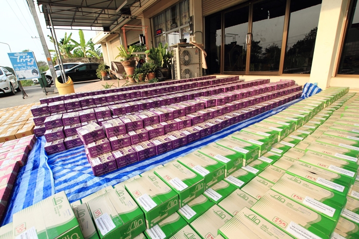 ผลิตภัณฑ์ของโอ้โหที่แพ็คเรียบร้อยรอรถไปรษณีย์มารับ