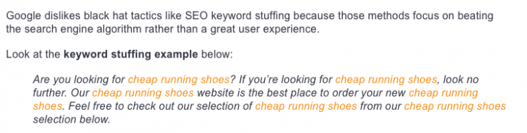 http://www.wordstream.com/blog/ws/2012/03/21/dangers-of-keyword-stuffing