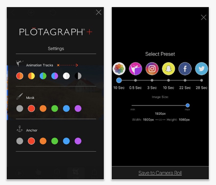 เครื่องมือตกแต่งภาพนิ่ง ให้เคลื่อนไหวได้ของ Plotagraph+