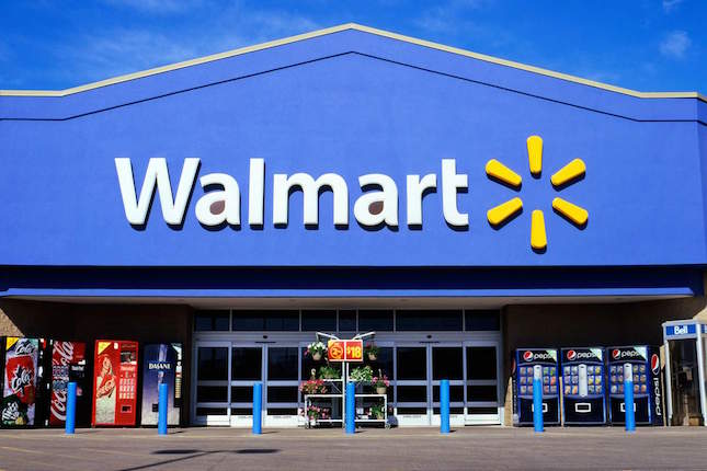 Front view of a Walmart supercentre store exterior sign logo Ontario Canada KATHY DEWITT. Image shot 05/2012. Exact date unknown.