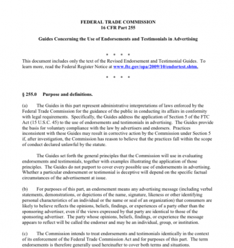 ที่มา https://www.ftc.gov/sites/default/files/attachments/press-releases/ftc-publishes-final-guides-governing-endorsements-testimonials/091005revisedendorsementguides.pdf