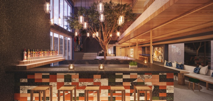 ดีไซน์ของบาร์ ASAI Hotel