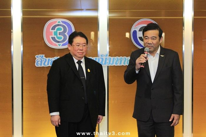 คุณประชุม มาลีนนท์ และ คุณสมประสงค์ บุญยะชัย