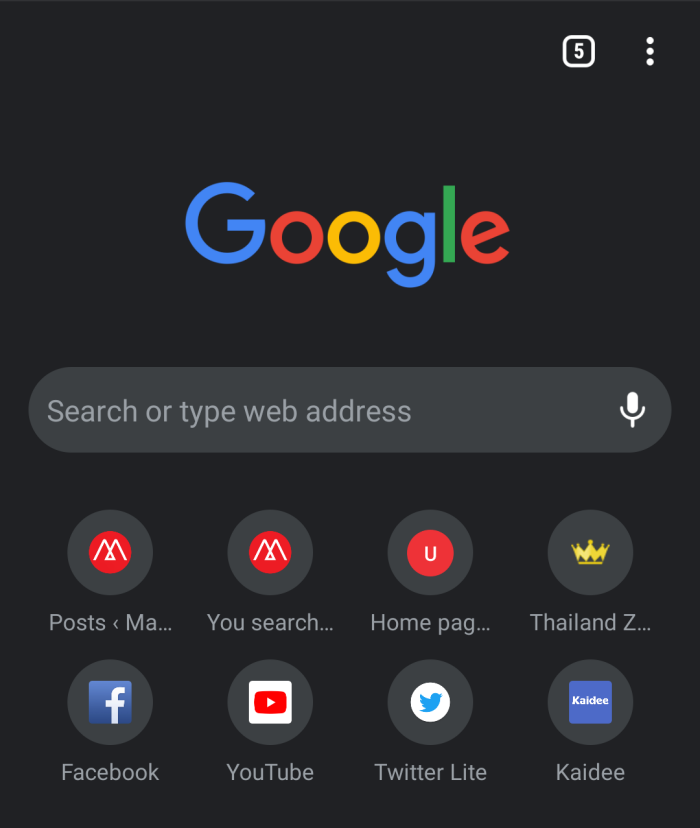 Dark Mode ใน Chrome