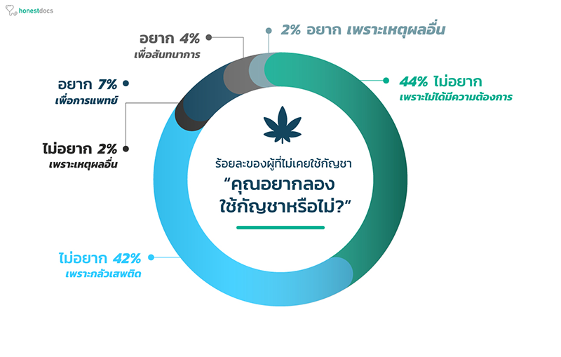 คนไทยสายเขียว 64% ใช้กัญชาเพื่อสันทนาการ มีเพียง 16% ใช้รักษาโรค