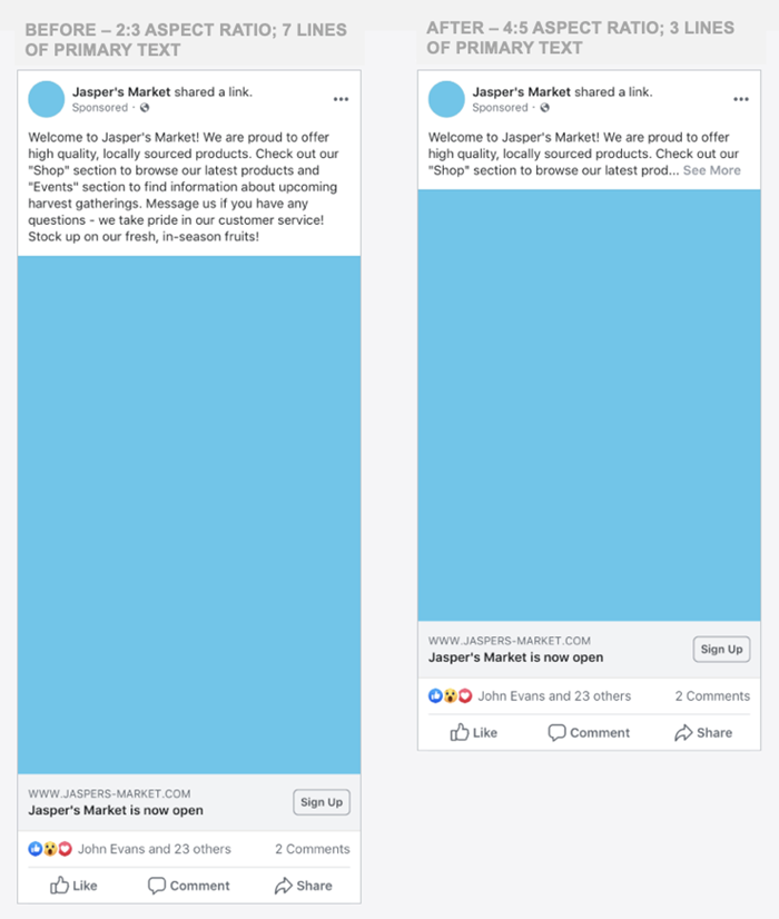 facebook primary text