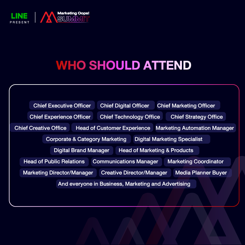 งาน Marketing Tech และ Customer Experience by Marketing Oops! Sunmit 2020