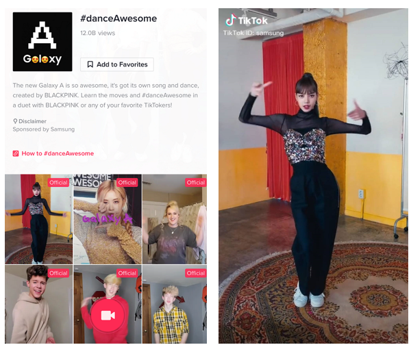 TikTok_Samsung_Lisa Blackpink