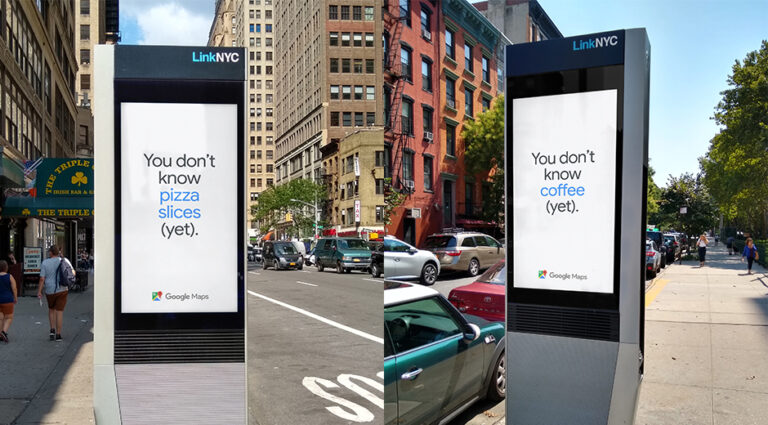 Google Maps OOH Ad