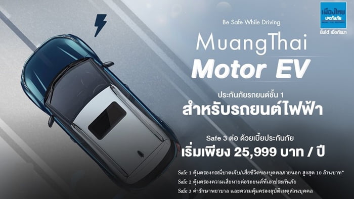 “เมืองไทยประกันภัย” ขานรับ Green Innovation ออก ‘ประกันภัยรถยนต์ชั้น 1 สำหรับรถยนต์ไฟฟ้า’ รับเทรนด์กลุ่มลูกค้าใหม่ ใส่ใจสิ่งแวดล้อม คุ้มครองแน่น ครบทุกความต้องการ