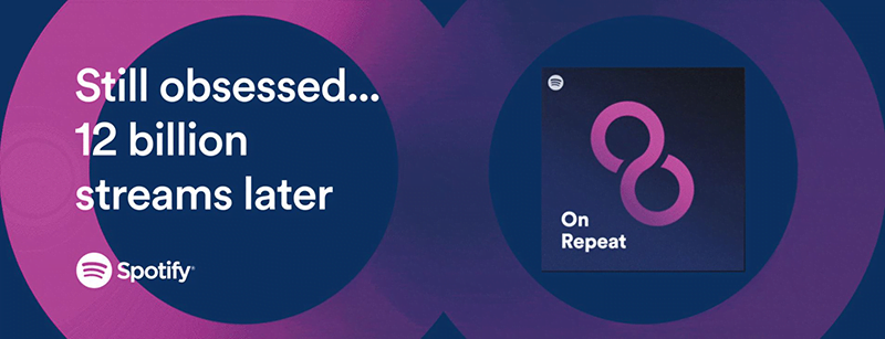 Spotify เผยยอดสตรีมเพลย์ลิสต์ On Repeat