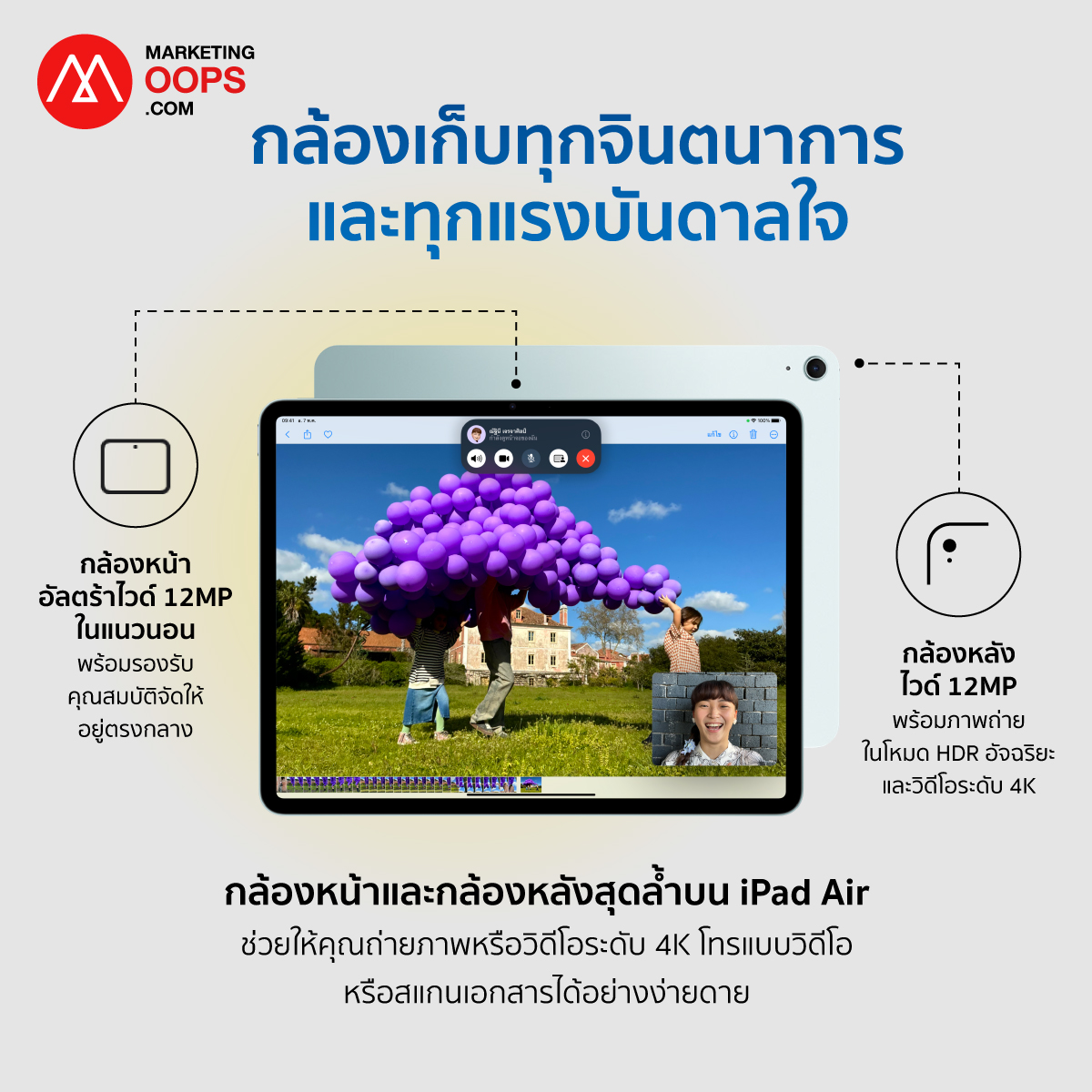 Apple เผยโฉม iPad Air รุ่น 11 นิ้ว และ 13 นิ้ว ที่อัดฉีดพลังแรงโดยชิป M2