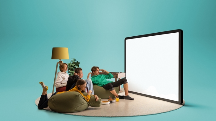 Astonished,Young,People,,Emotional,Friends,Watching,Football,Match,,Sport,Show.