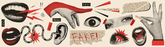 Fake,News,Trendy,Vintage,Collage,Conception.,Halftone,Lips,,Eyes,,Hands.