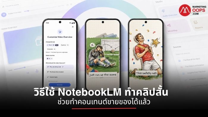 หน้าจอฟีเจอร์ Short Video Overview ของ NotebookLM สำหรับสร้างคลิปสั้น 60 วินาที
