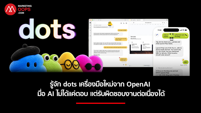 รู้จัก dots เครื่องมือใหม่จาก OpenAI เมื่อ AI ไม่ได้แค่ตอบ แต่รับผิดชอบงานต่อเนื่องได้